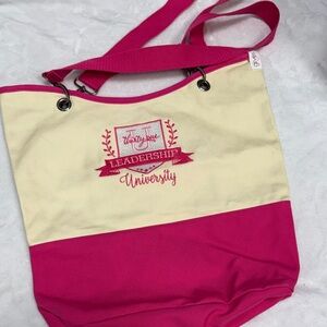 Thirty-One Pink and Cream Leadership Tote